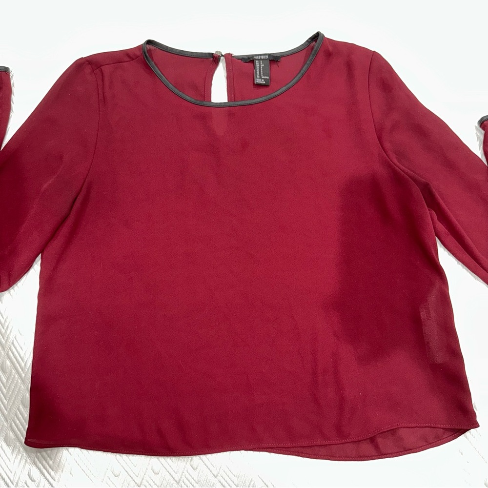 Forever 21 Burgundy Blouse